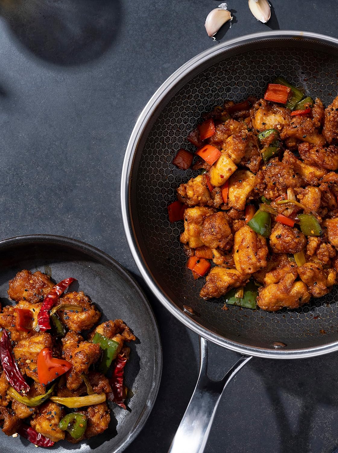 HexClad ハイブリッド ノンスティック 中華鍋 【26cm】 [焦げ付き防止